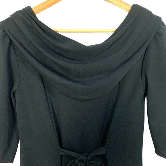 Formal Fashions Maxi Dress Black Performance Choir Short Sleeve Drape Neck 8 - Picture 4 of 9